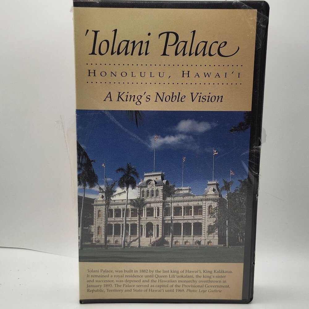 Iolani Palace Honolulu Hawaii A Kings Noble Vision VHS 1994 Sealed